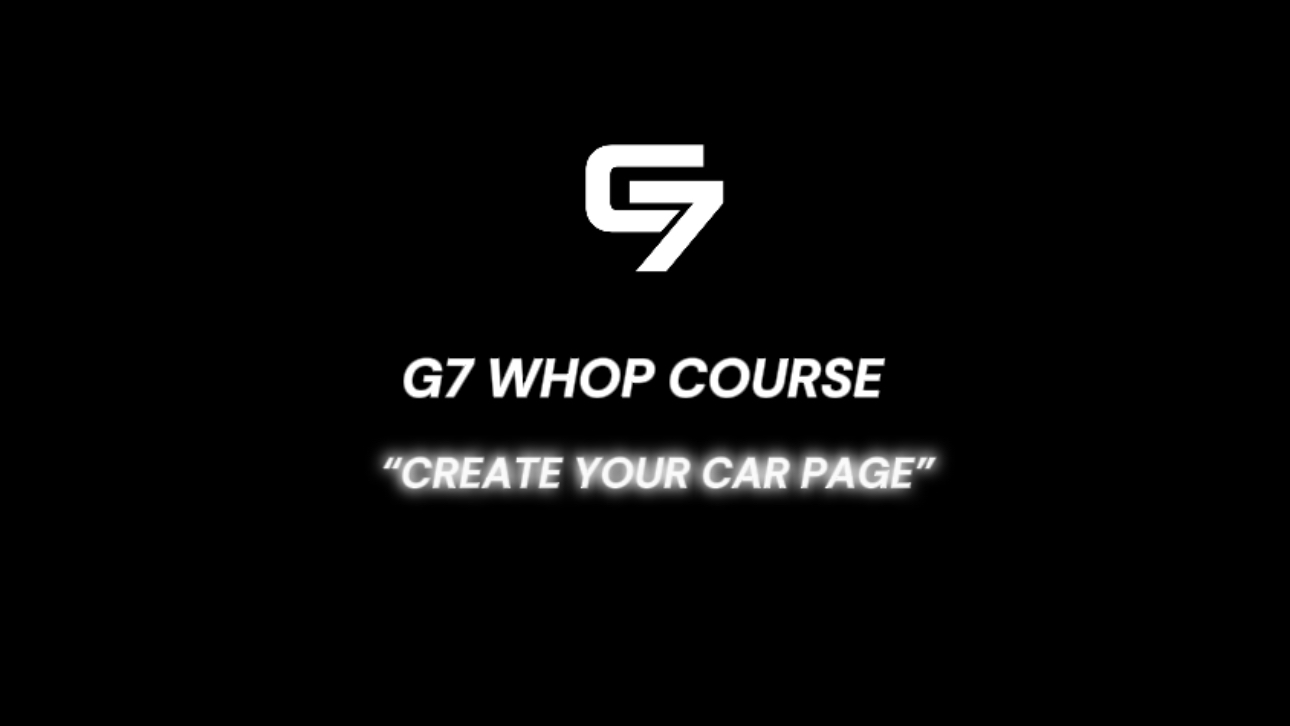 Create your Car Page / Hit 10k