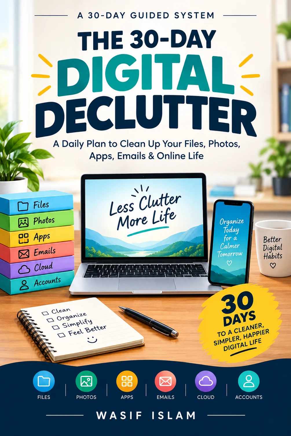 The 30-Day Digital Declutter: A Daily Plan to Clean Up Your Files, Photos, Apps,