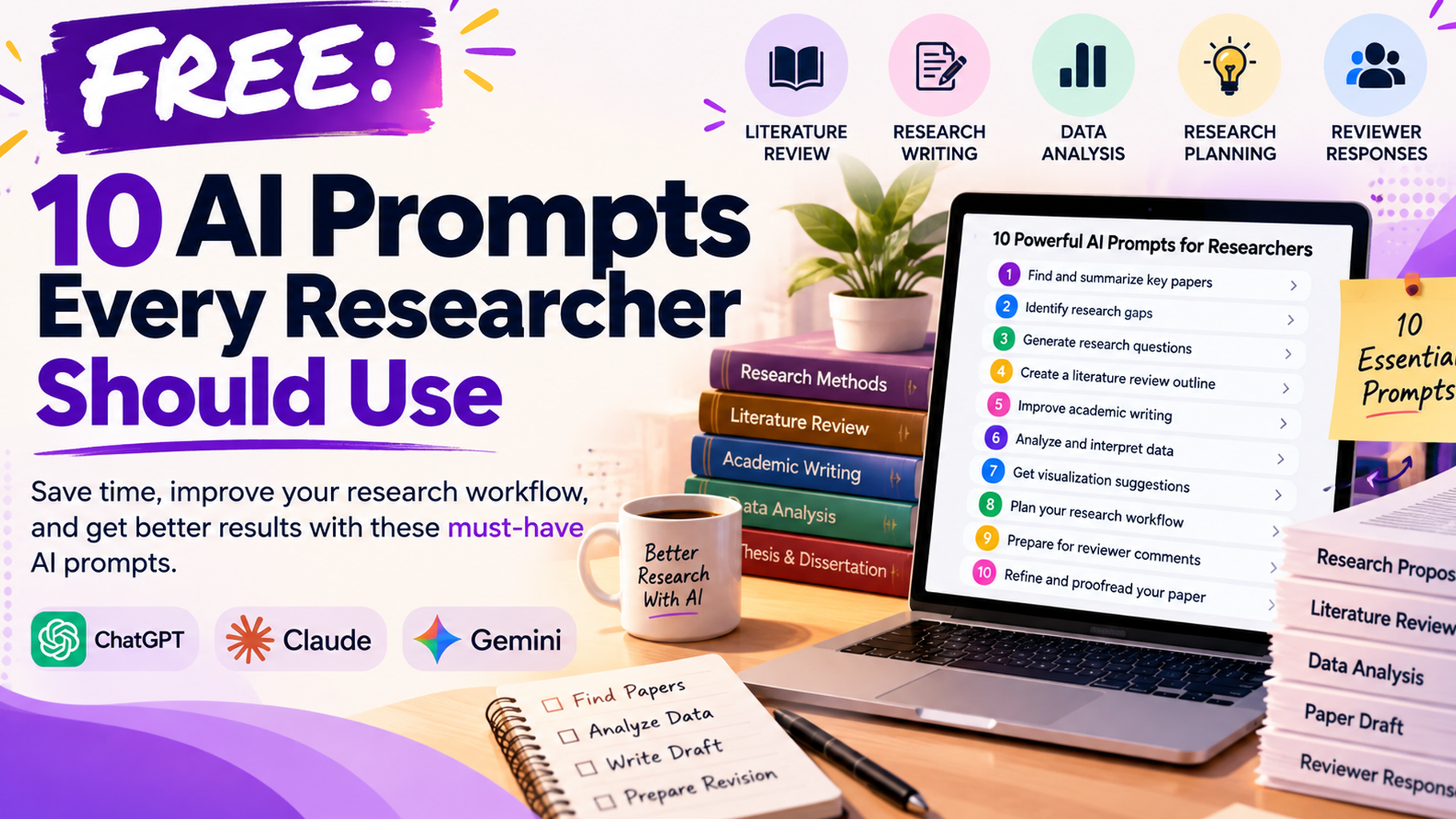 FREE: 10 AI Prompts Every Researcher Should Use