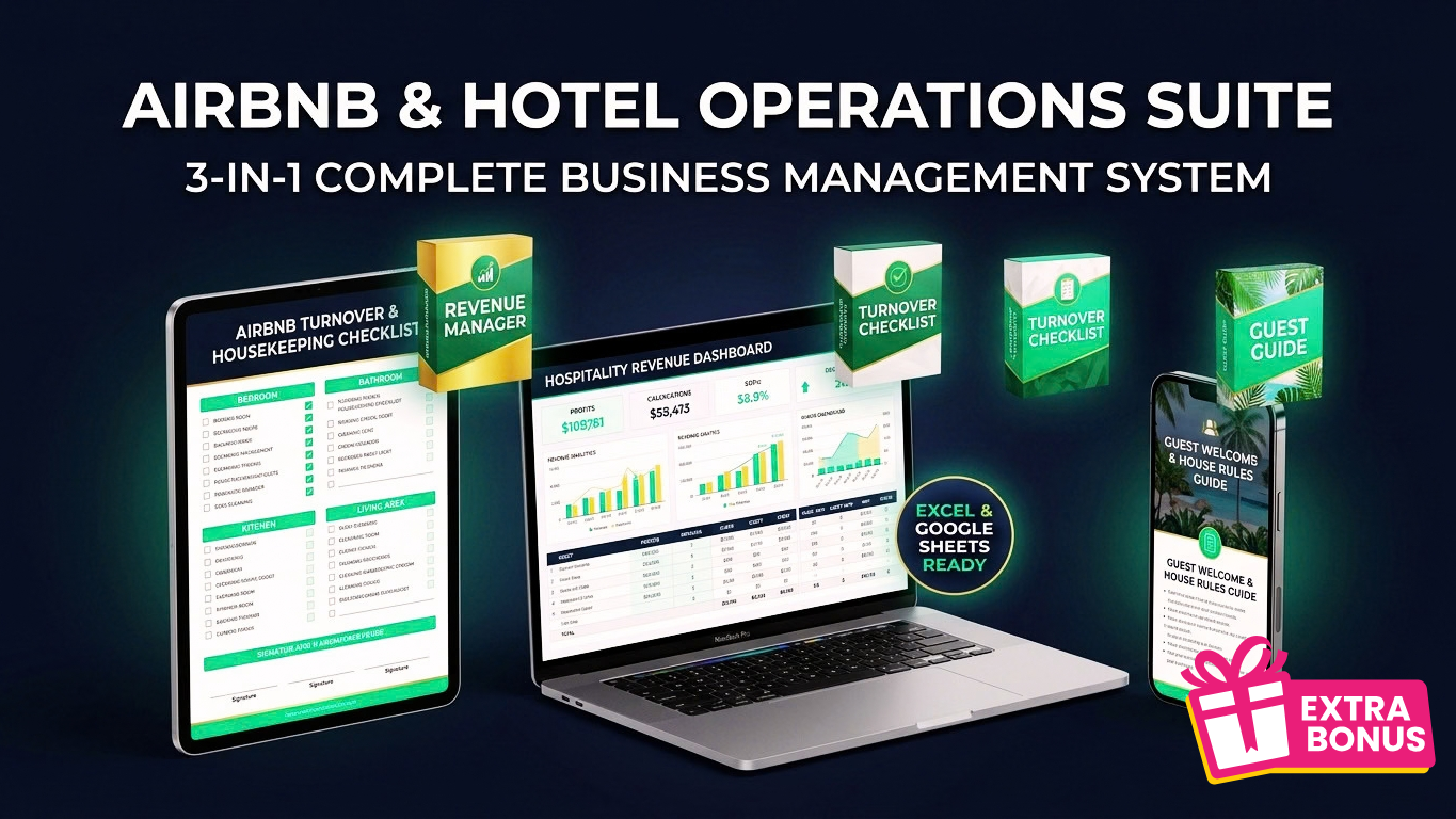 🚀 The Ultimate Airbnb & Hotel Operations Manager (All-In-One Creator Kit)