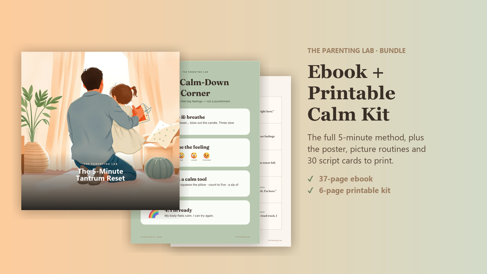 Toddler Tantrum Guide + Printable Calm Kit