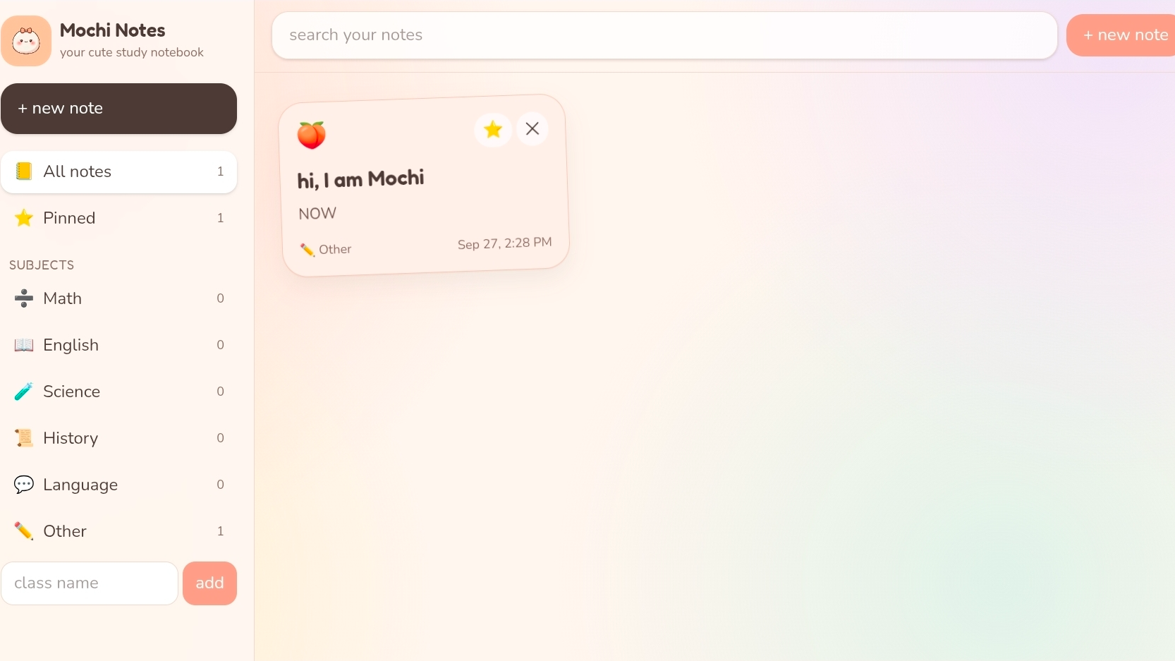 Mochi Notes