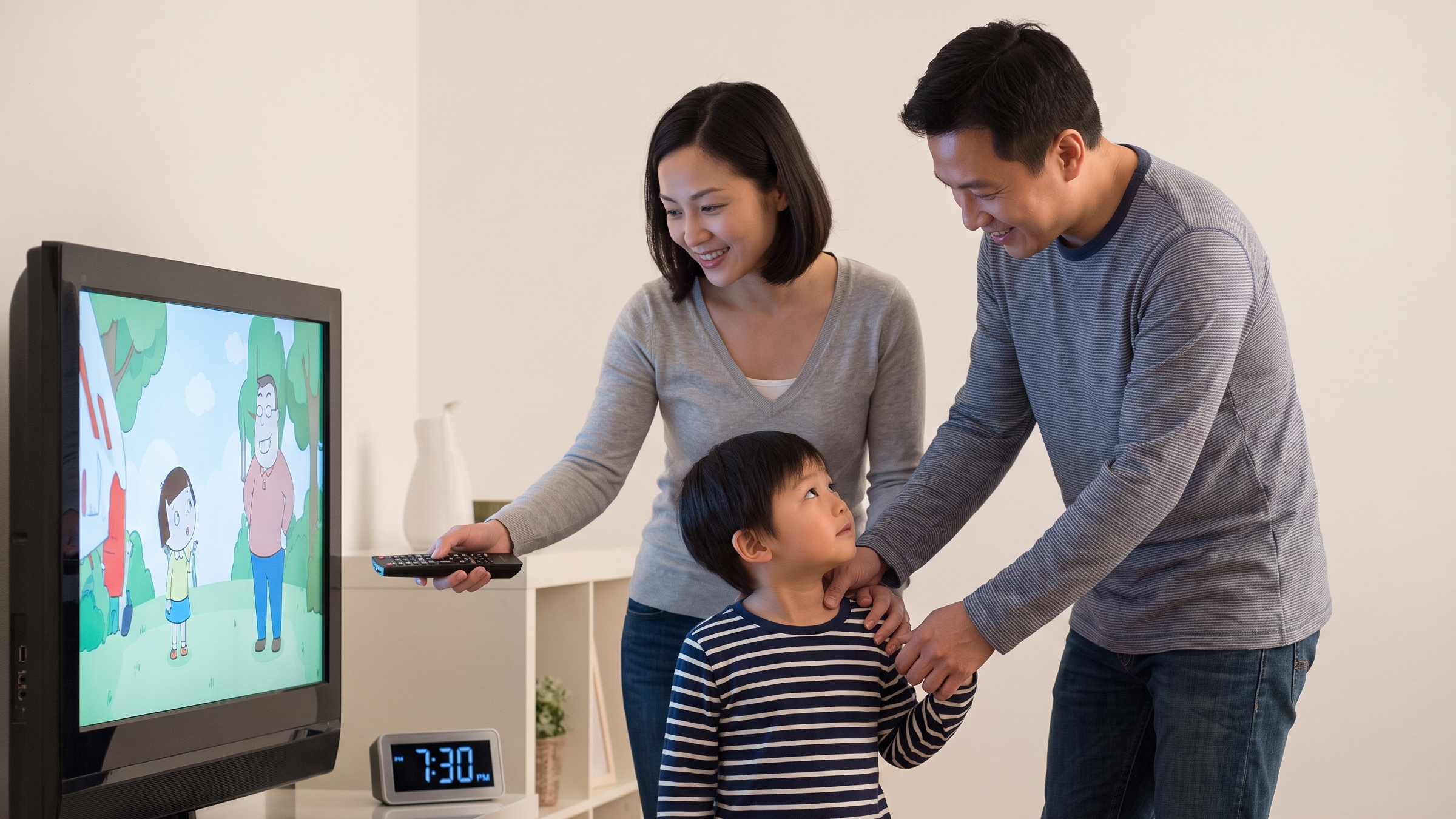 Parents of Kindergarteners Ending Cartoons on Time Without Bargaining