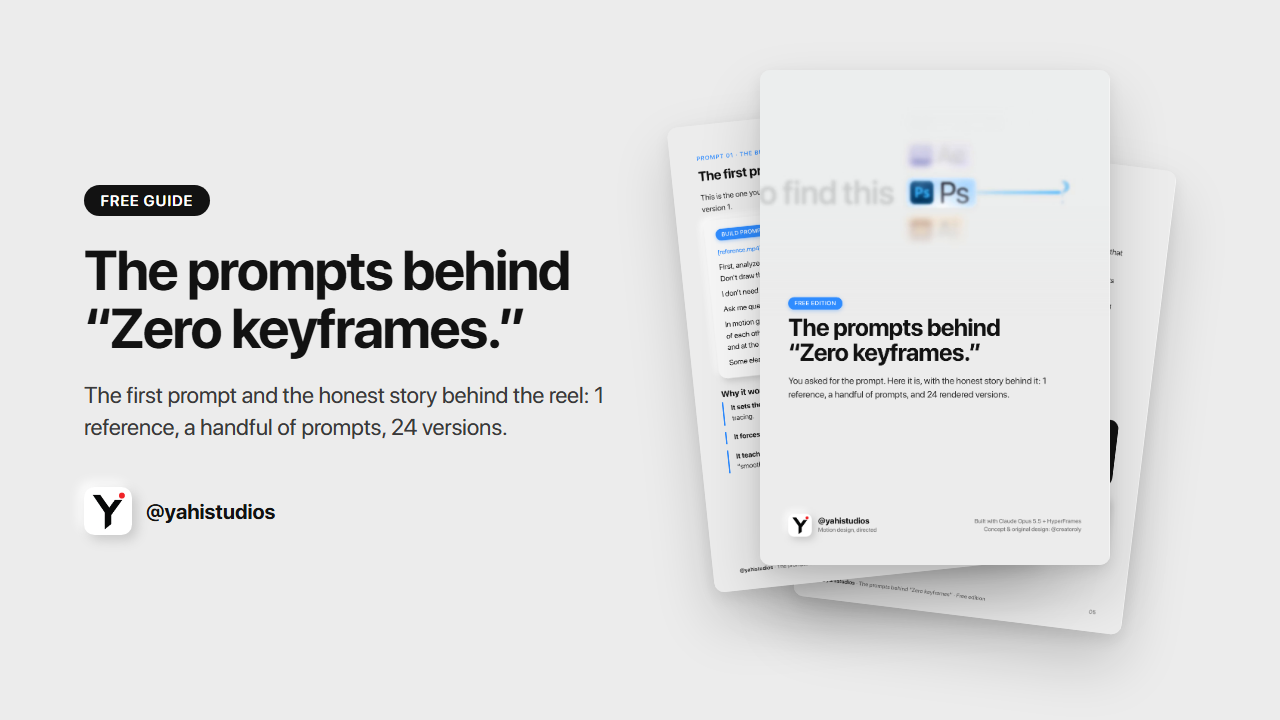Zero Keyframes: The Prompt (Free Guide)