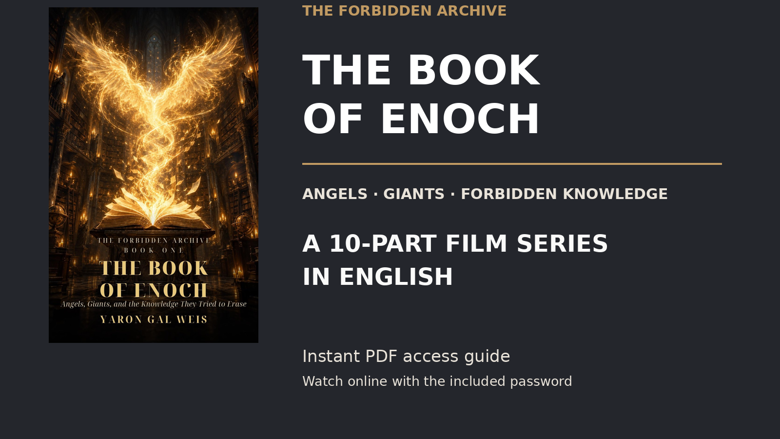 The Book of Enoch: Angels, Giants & Forbidden Knowledge | 10-Part Film Series