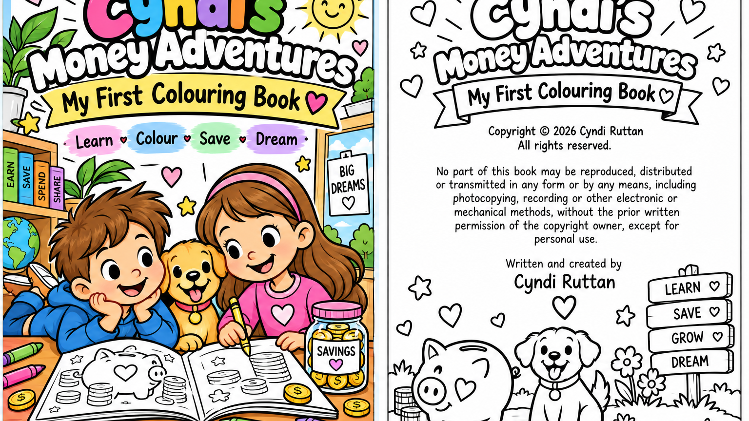 Cyndi's Money Adventures: My First Colouring Book