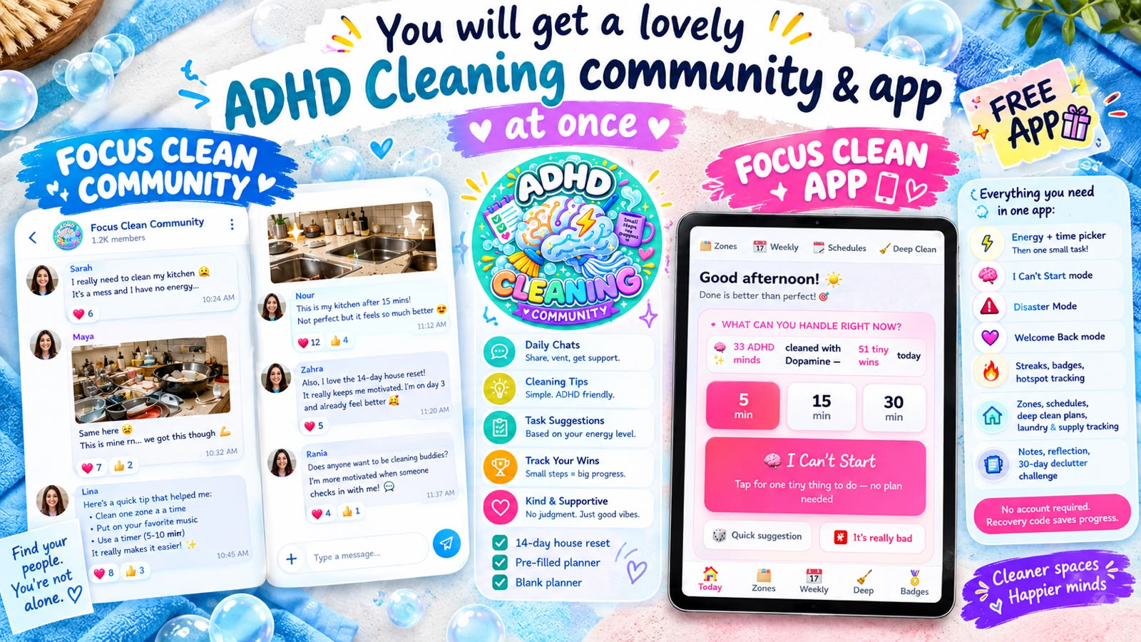 FocusClean Community + Free APP