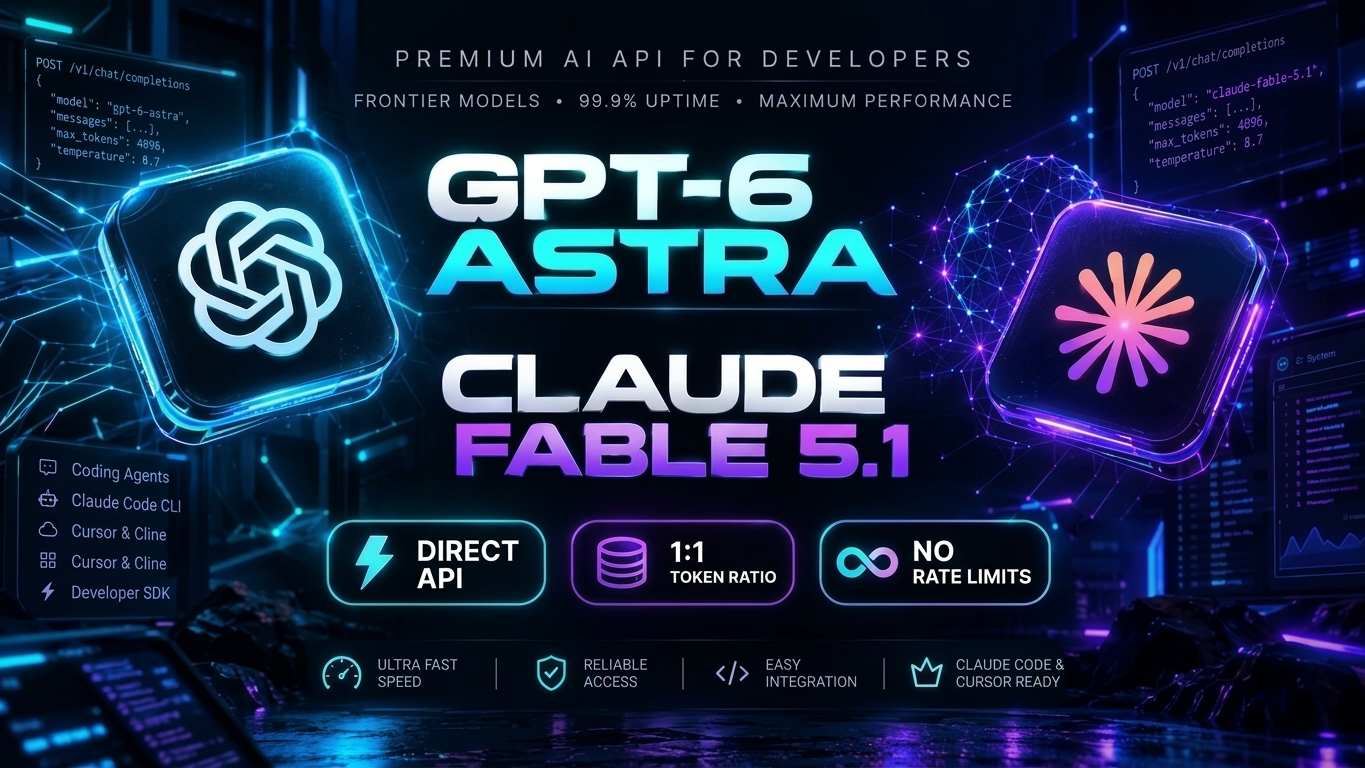 Frontier AI API Key (Claude Fable 5.1 & GPT-6 Astra)