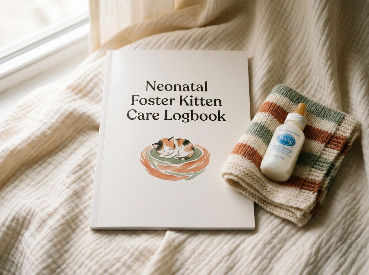 Neonatal Foster Kitten Care Logbook