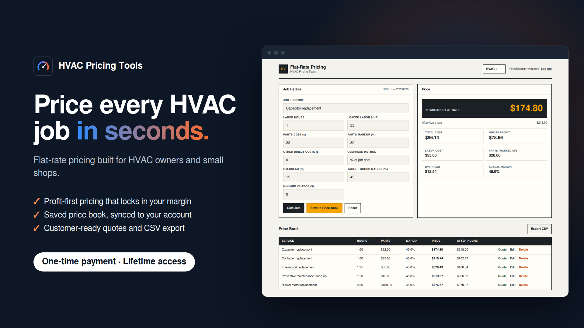 HVAC Pricing Calculator