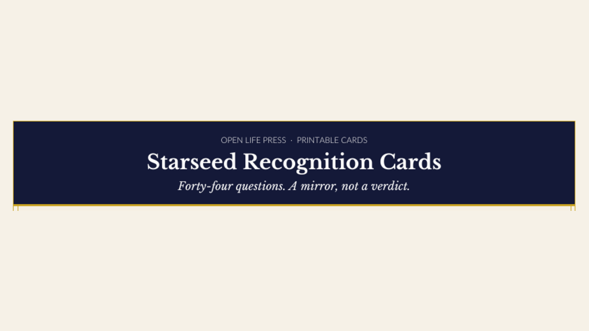 Starseed Recognition Cards PDF | 44 Printable Questions