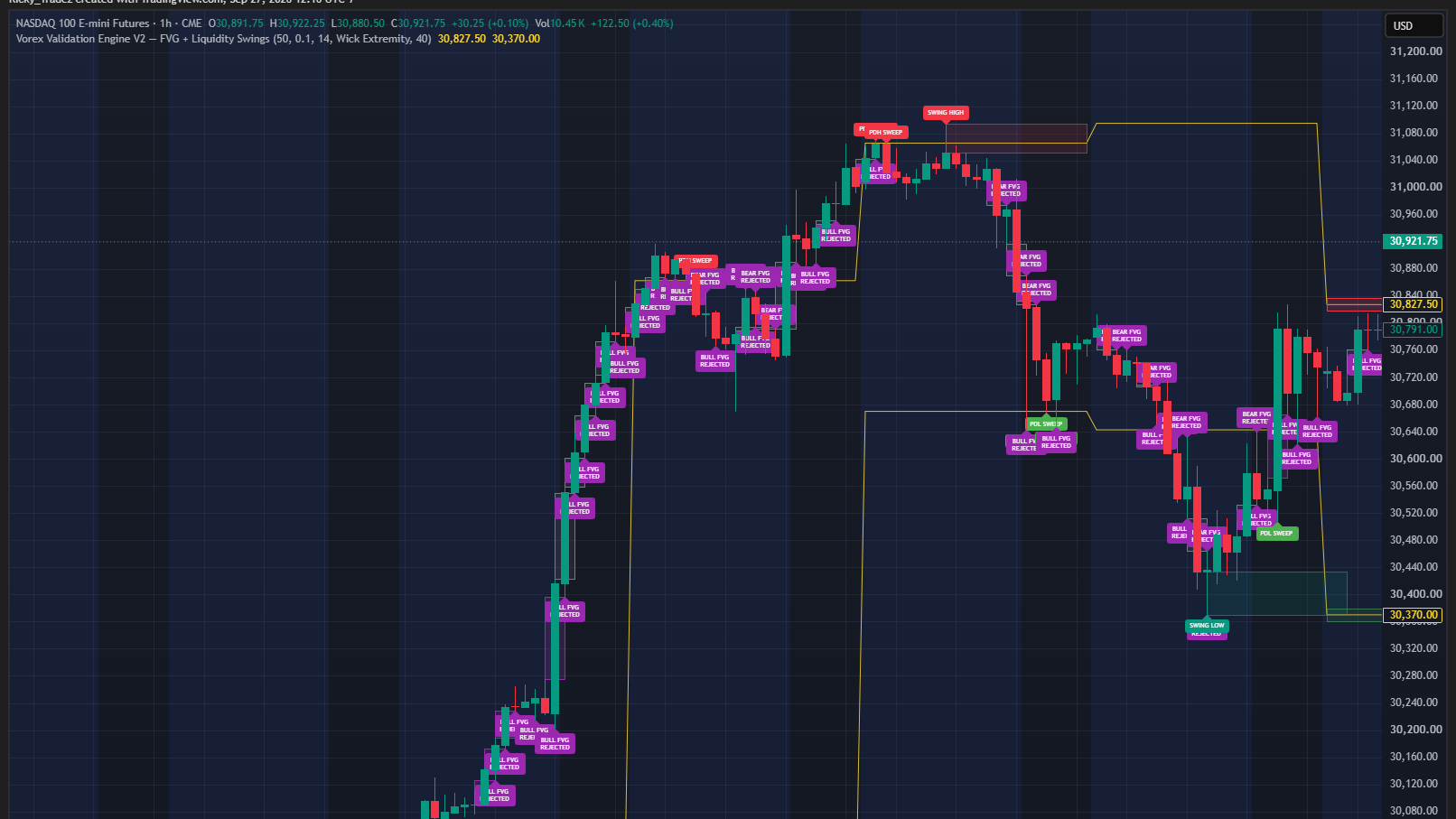 Vorex Liquidity + FVG Indicator