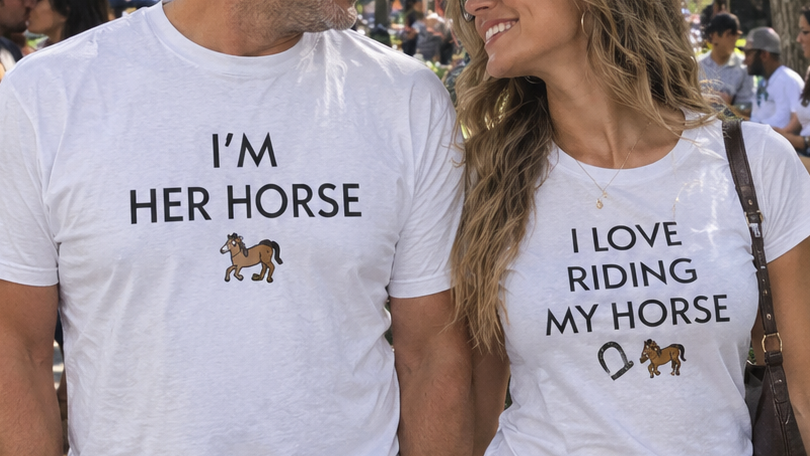 I AM HER HORSE, I LOVE RIDING HORSE ( PACK OF 2 ) SHIRTS 