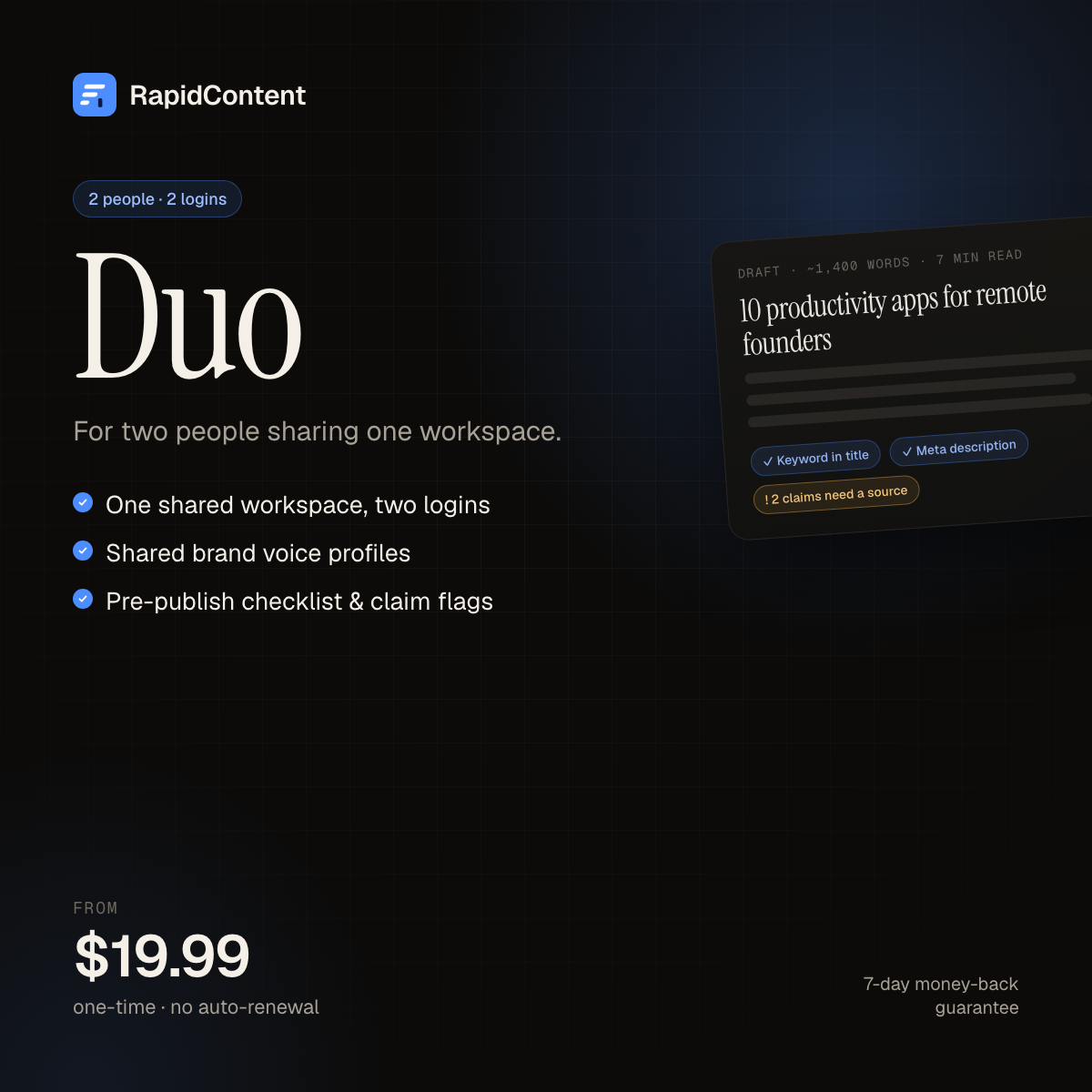 RapidContent Duo