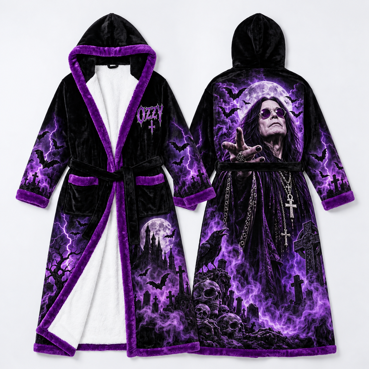 Ozzy Heated Hooded Robe