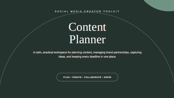 Social Media Content Planner
