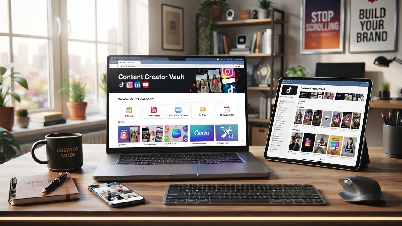 Social Media Content Vault — 500+ Assets