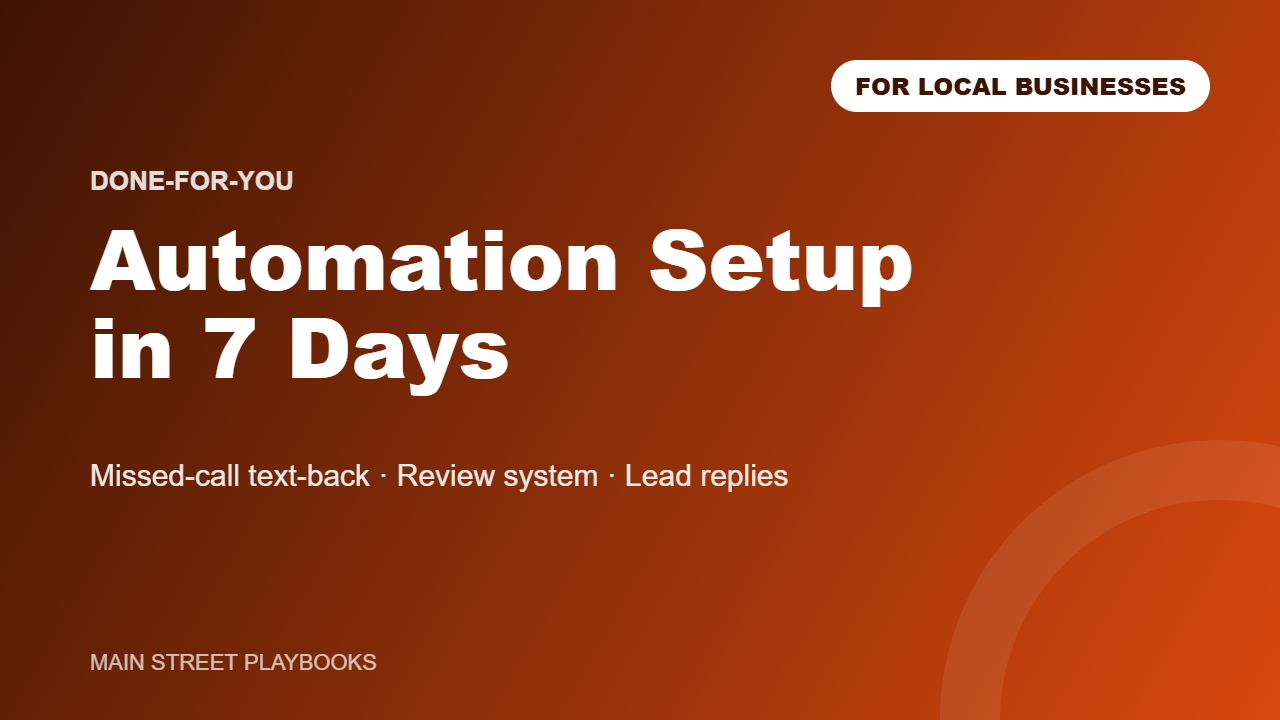 Done-For-You Automation Setup
