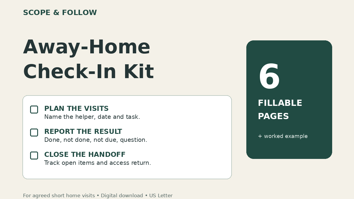 Away-Home Check-In Kit