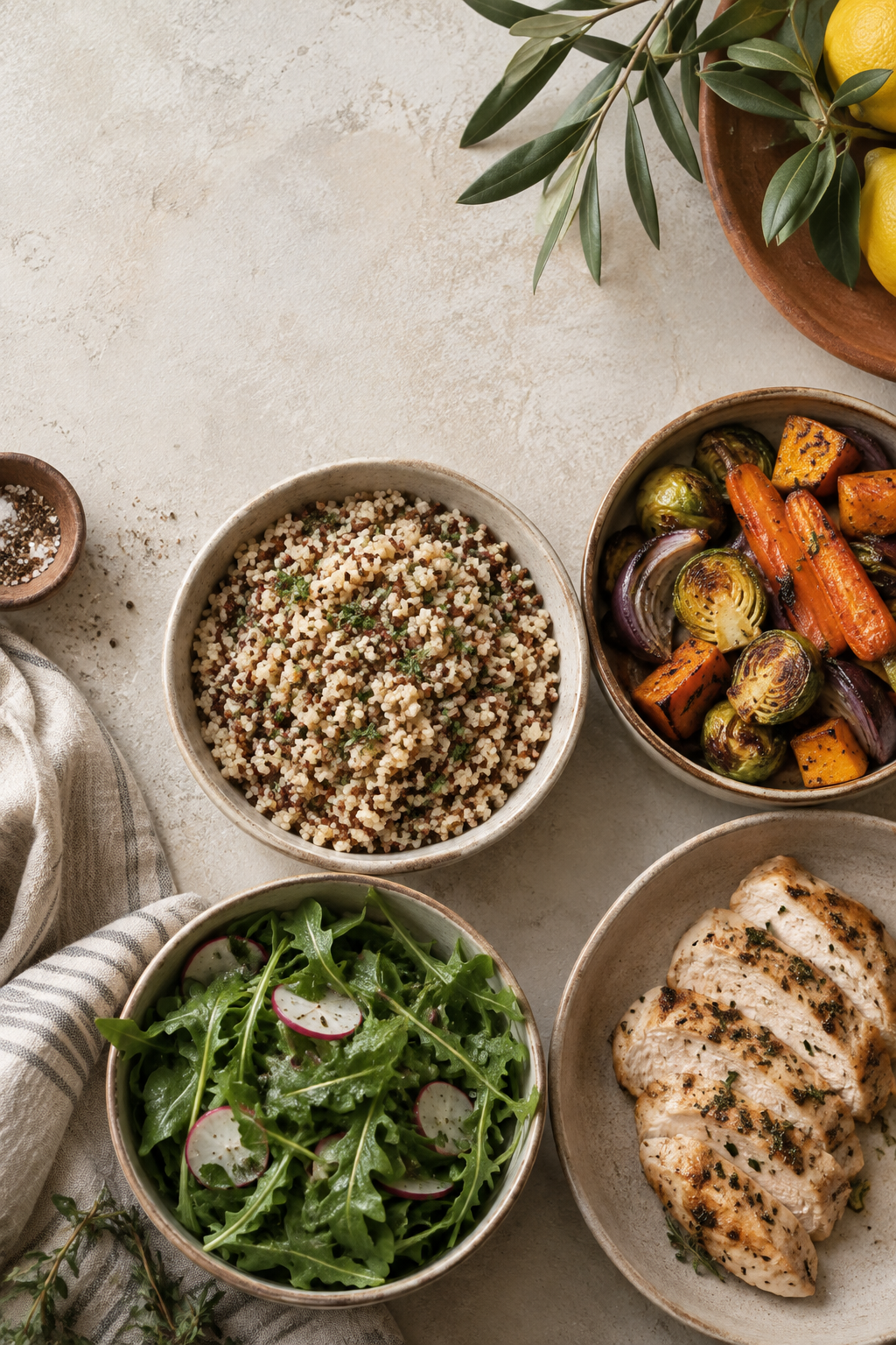 Four Balanced Worknight Dinners, Without Starting from Scratch