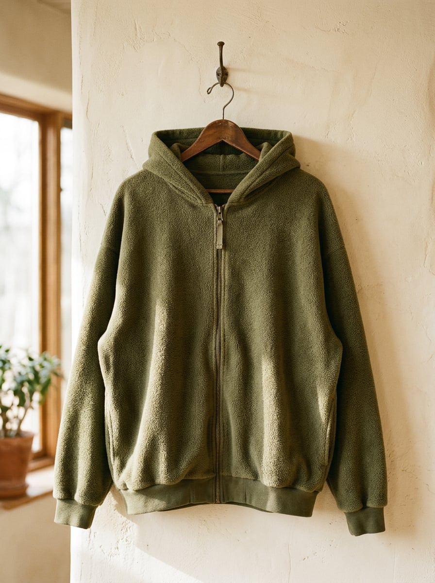 Olive Fleece Zip
