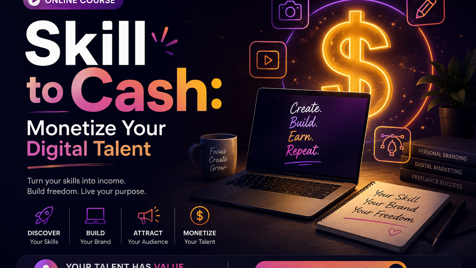 Skill to Cash: Monetize Your Digital Talent
