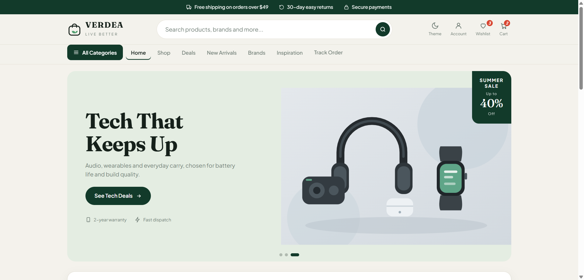 Verdea — E-Commerce HTML Website Template