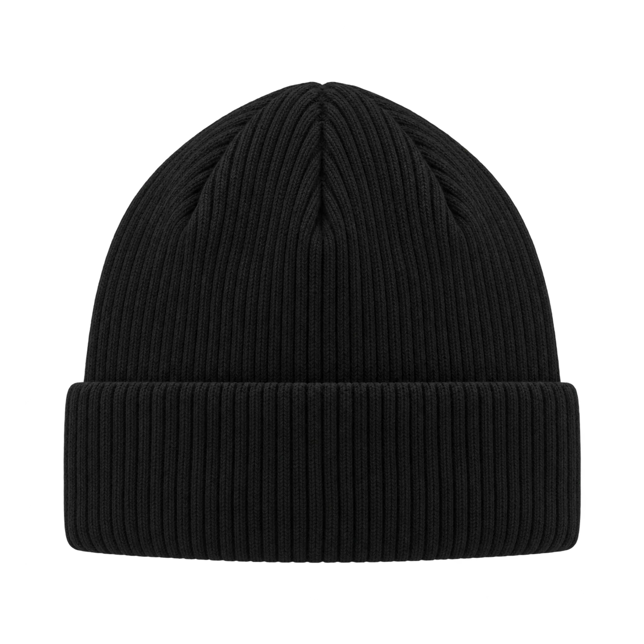 Ribbed Beanie — Black