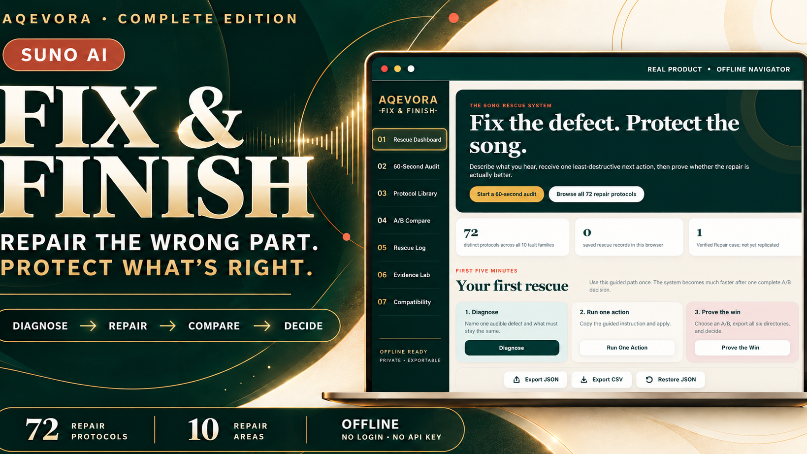 Suno AI Fix & Finish — Complete Song Repair System