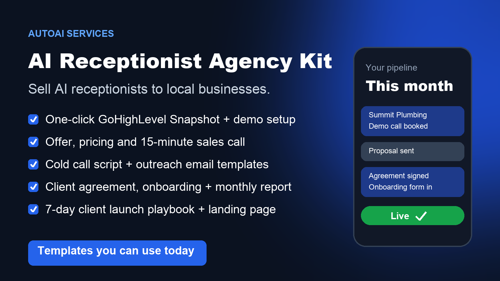 AI Receptionist Agency Kit