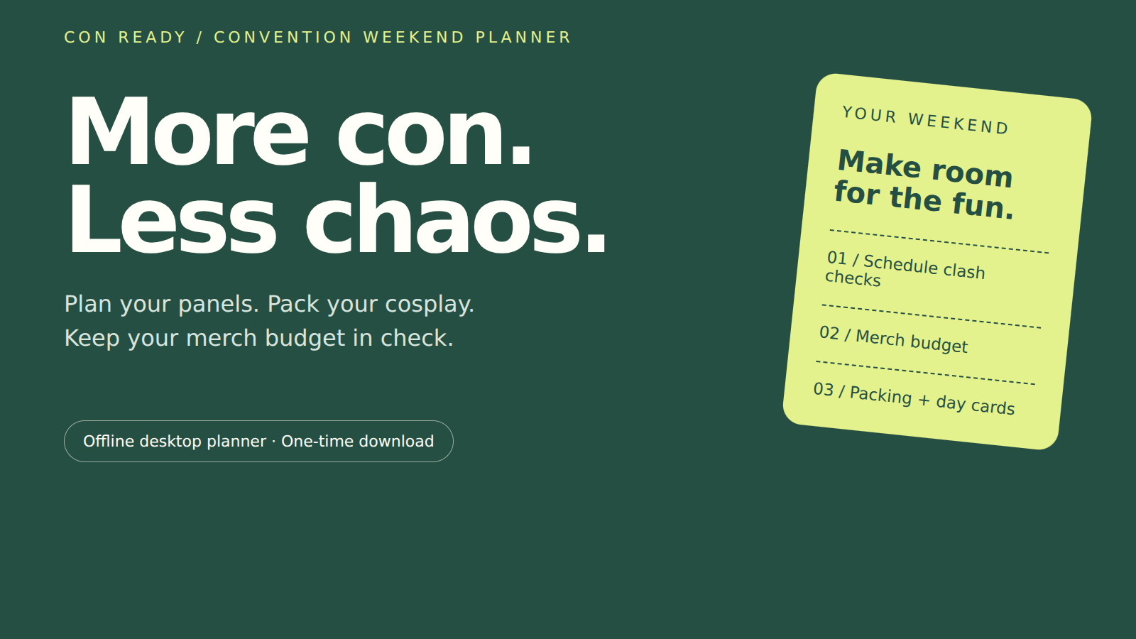 ConReady | Anime & Comic Convention Planner
