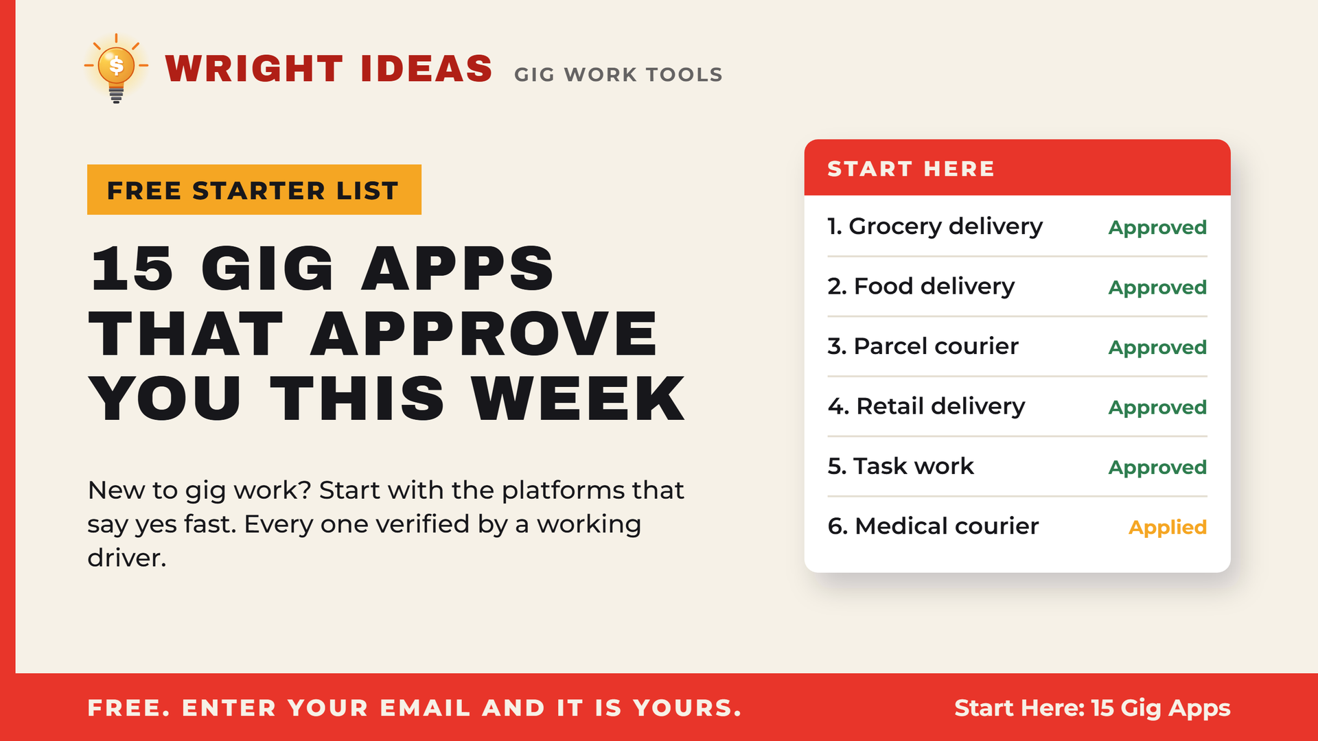 New to Gig Work? 15 Apps That Actually Approve You This Week (Free Starter List)