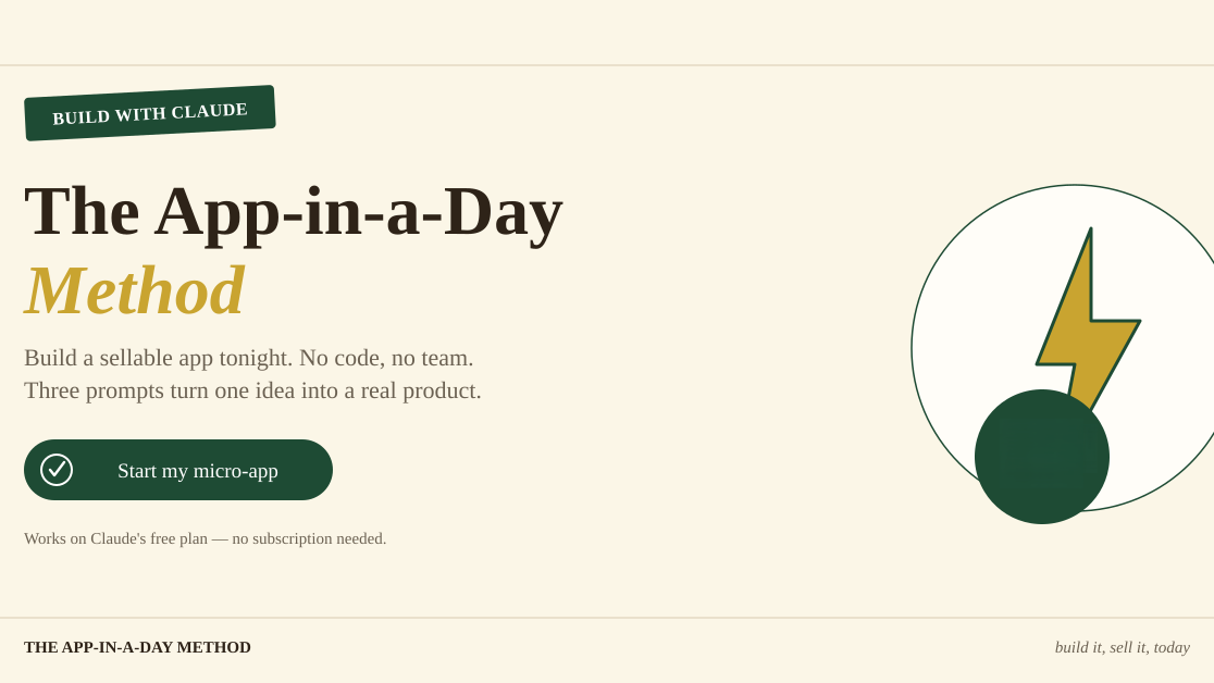 The Tiny App-in-a-Day Method