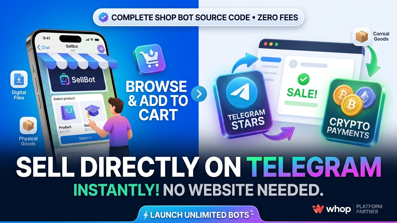 Telegram Shop Bot Source Code — E-commerce & Digital Store Automation
