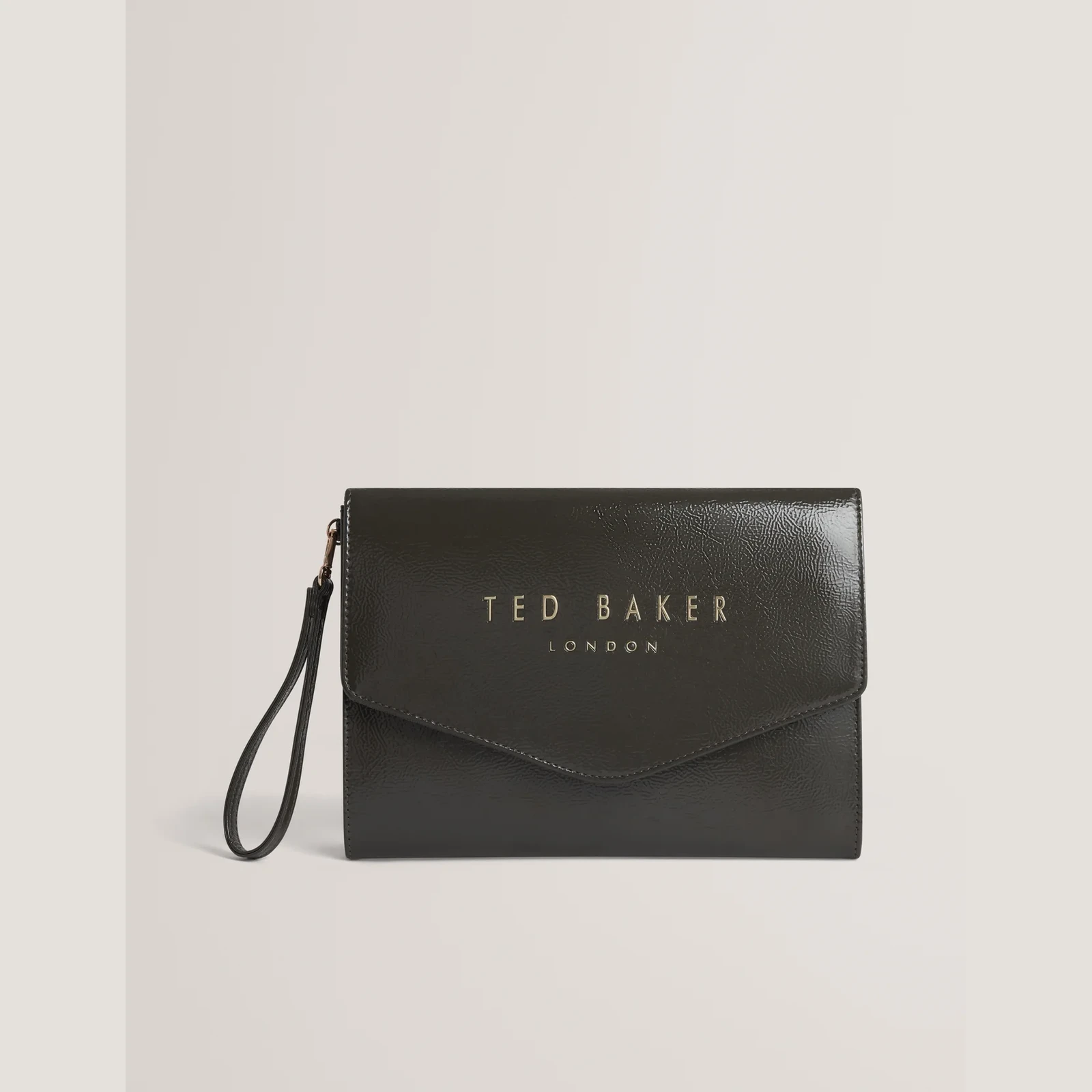 Ted Baker Crinkie Crinkle Icon Pouch Bag Mid-Grey