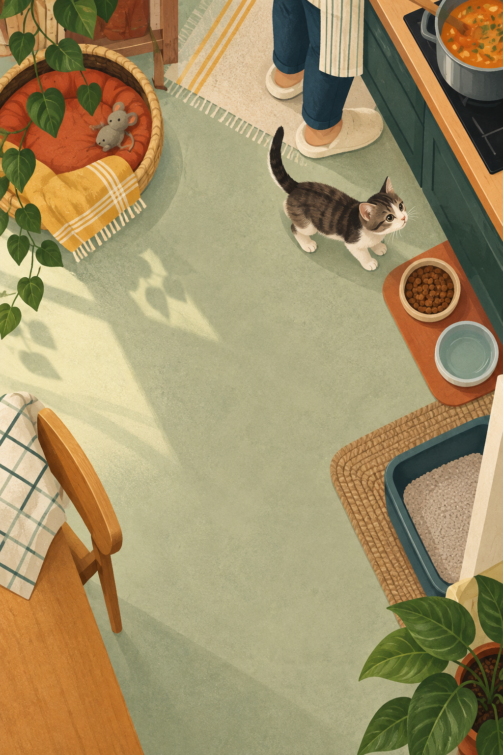 Busy Home Kitten Access Kit — Plan Quiet Routes to Food, Litter, and Rest