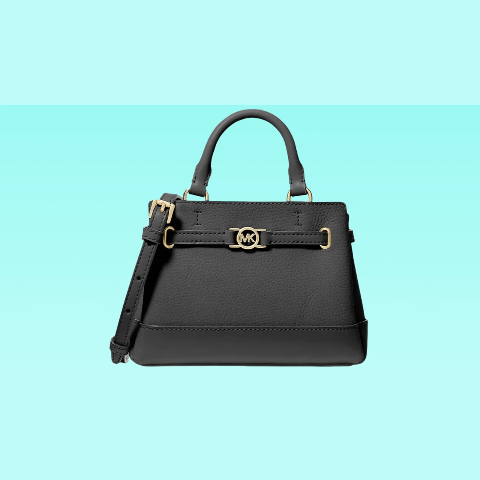 Michael Kors Reed Extra-Small Pebbled Leather Satchel bag - Color: black.