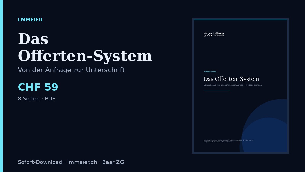 Das Offerten-System – für Webdesigner