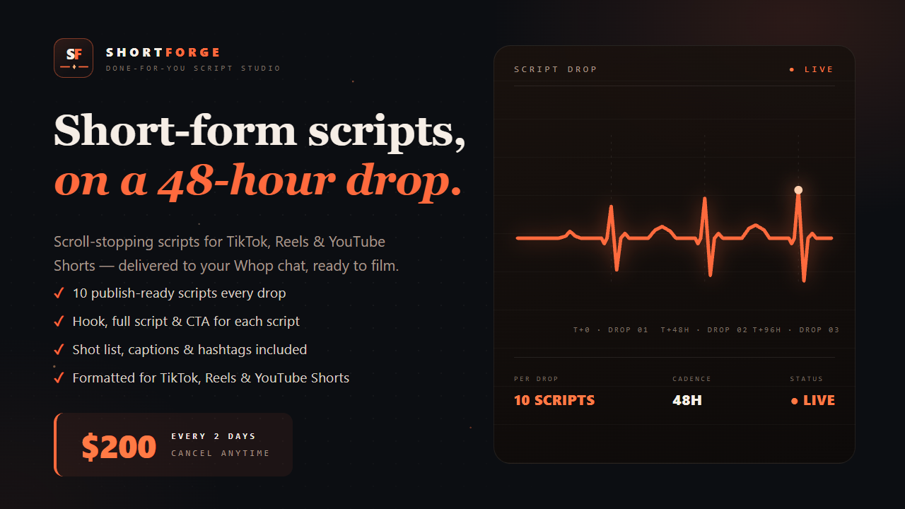 ShortForge Script Engine — Every 2 Days