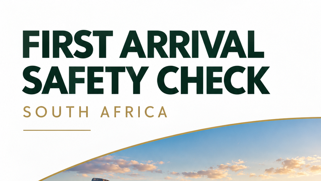 South Africa First-Arrival Safety Check