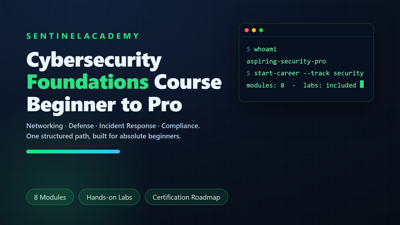 Cybersecurity Foundations Course - Beginner to Pro
