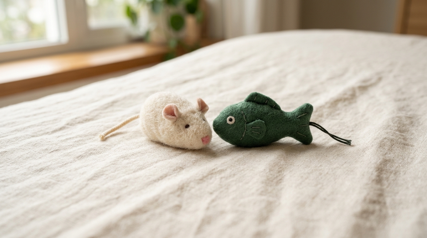 Plush Cat Toy Pair