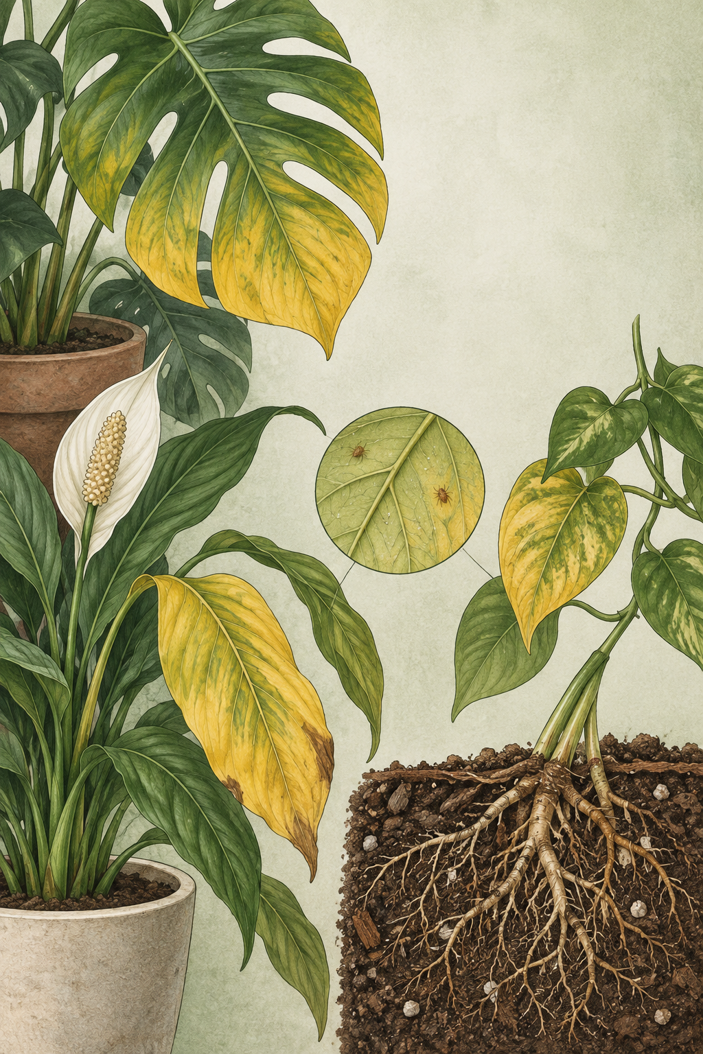 Yellow Leaf Plant Detective Kit: Investigate Each Plant