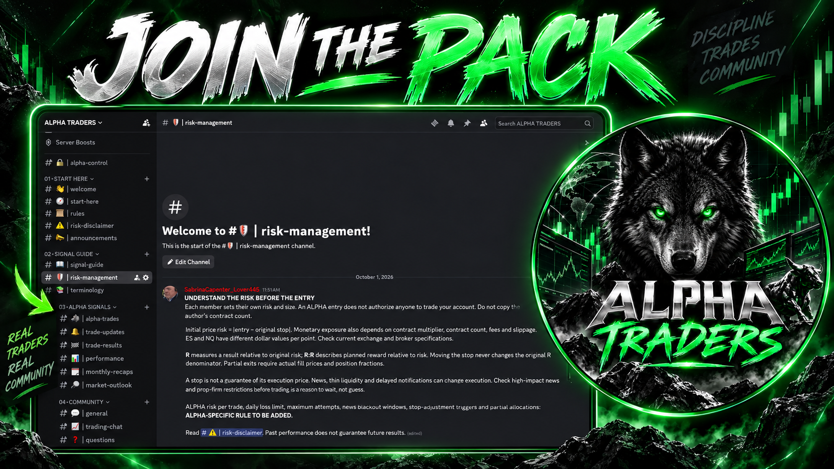 ALPHA TRADERS — Discord Access