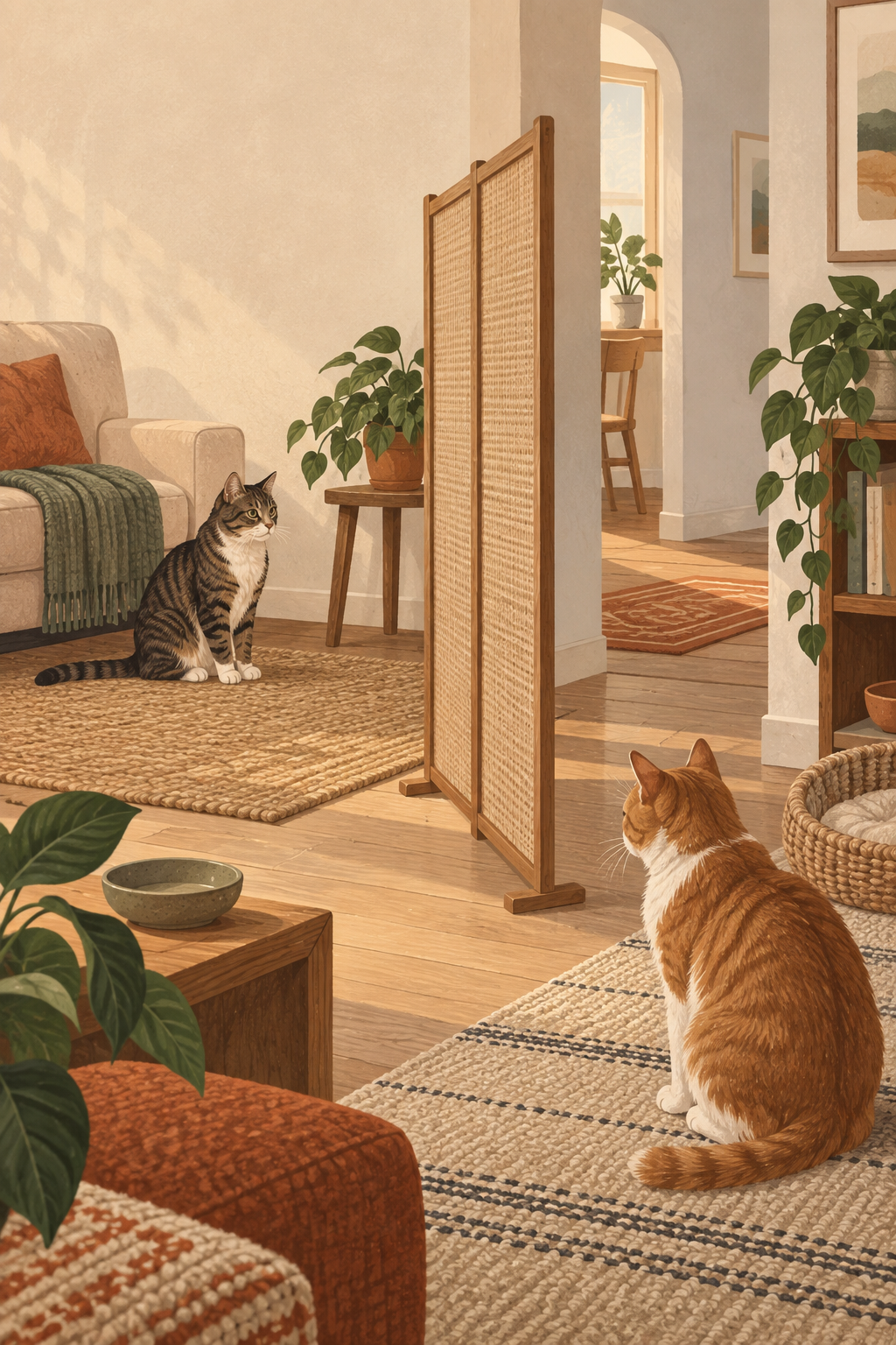 Cat Owners Creating Space without Waiting for a Fight