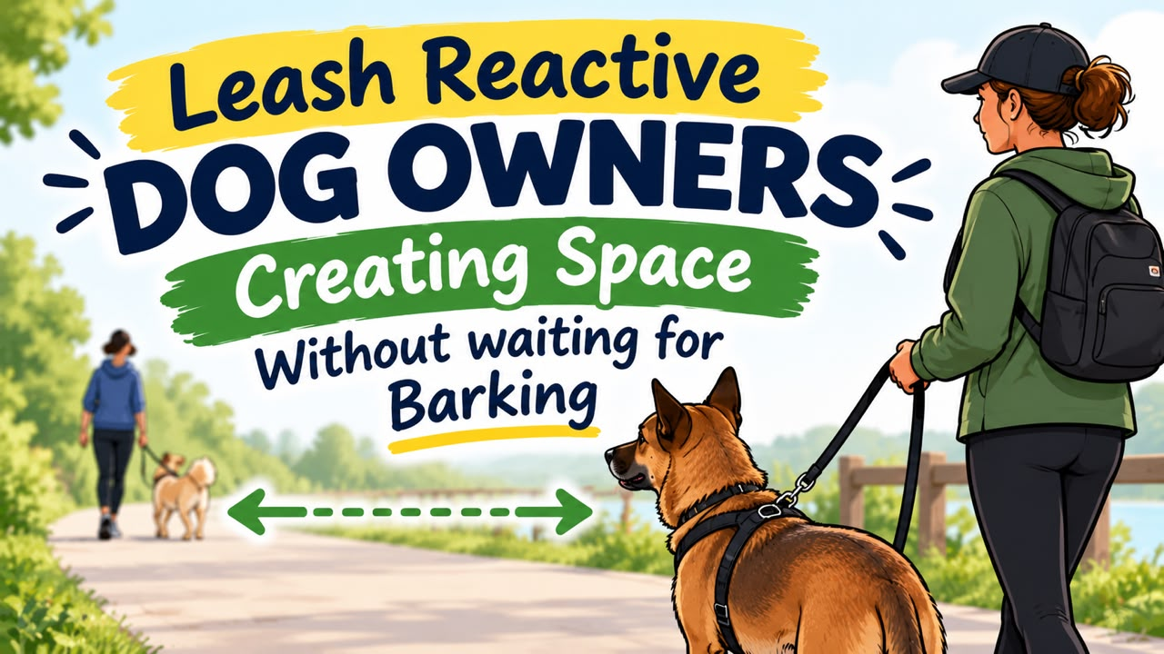 Leash Reactive Dog Owners Creating Space Without Waiting for Barking