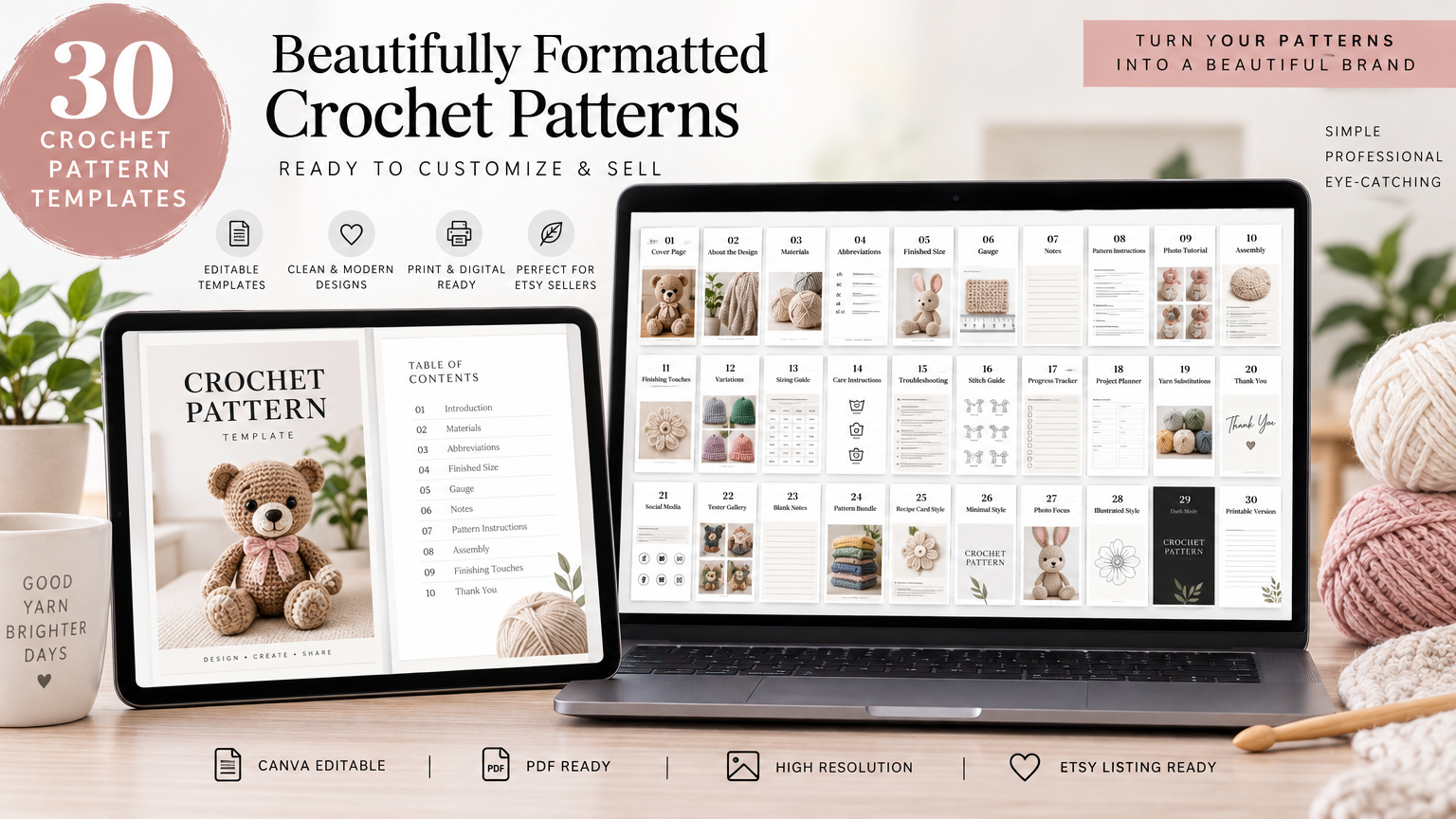 Etsy Crochet Digital Goldmine: 30 Pattern & SEO Bundle