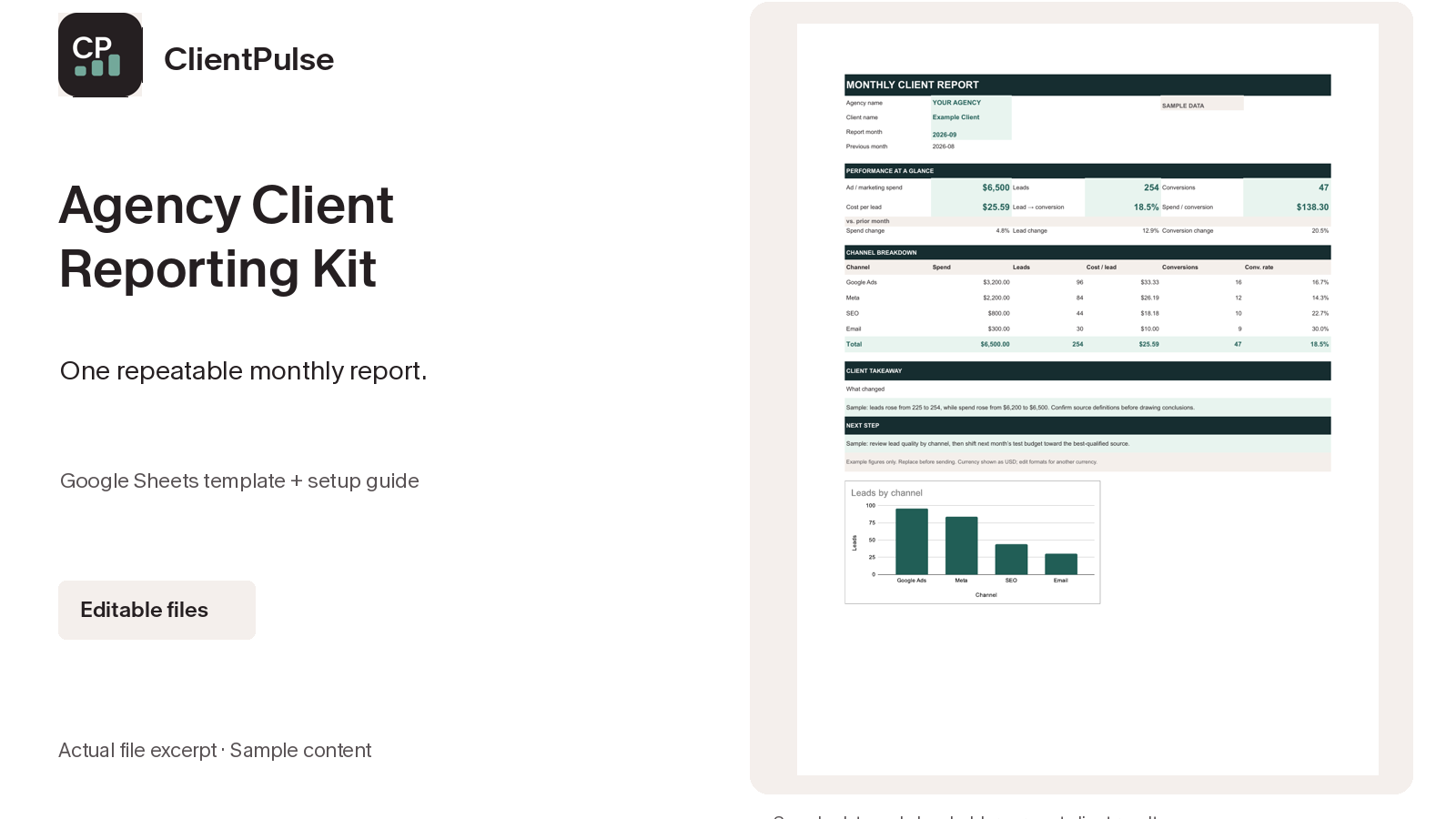 Agency Client Reporting Kit