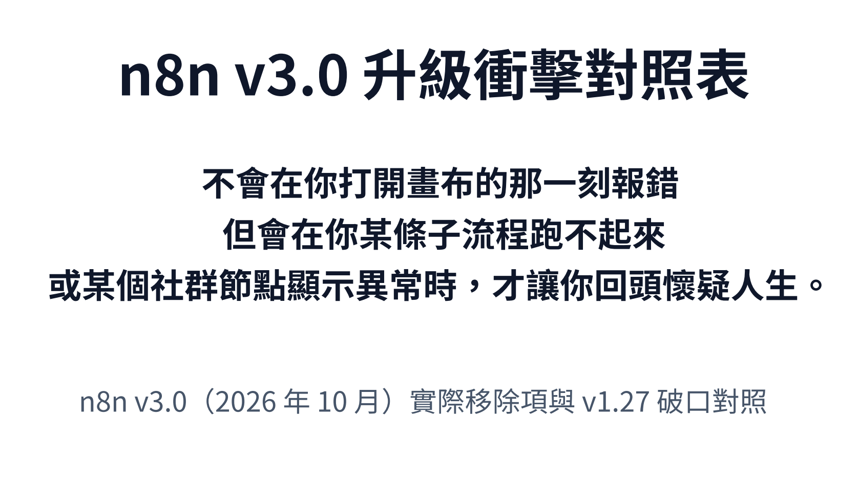 【PDF】n8n v3.0 升級衝擊對照表