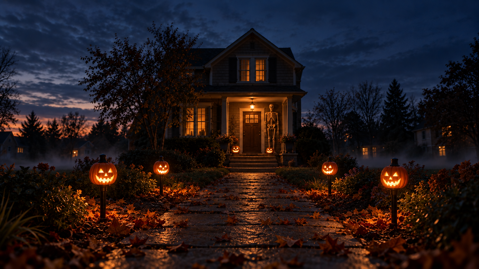 Pumpkin King Path Lights
